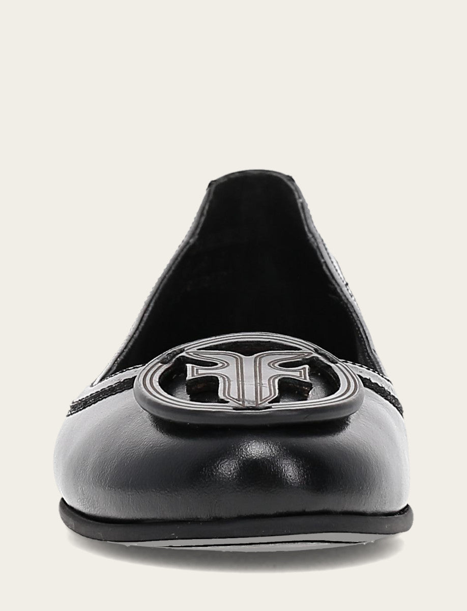 Women's Black Carson Logo Ballet Flats - Black