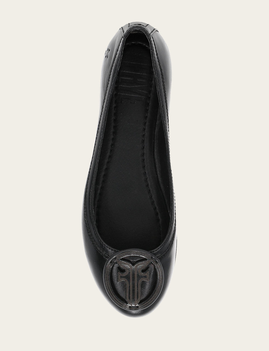 Women's Black Carson Logo Ballet Flats - Black