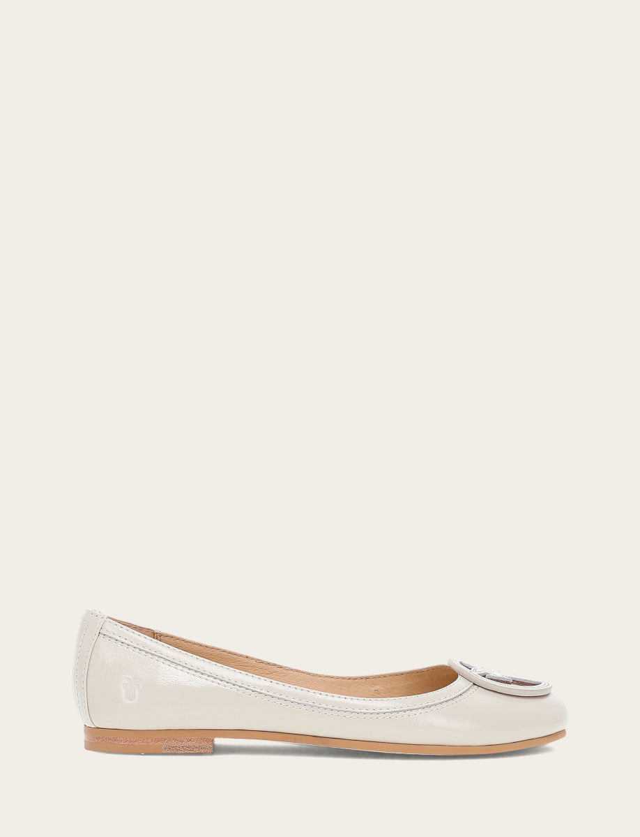 Women's Ivory Carson Logo Ballet Flats - Ivory