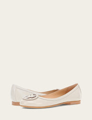 Women's Ivory Carson Logo Ballet Flats - Ivory