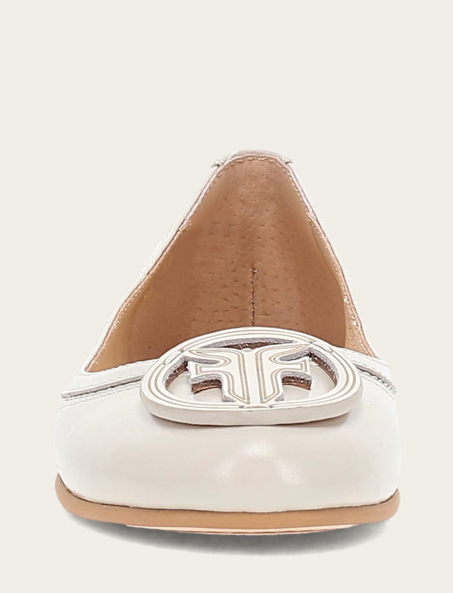Women's Ivory Carson Logo Ballet Flats - Ivory