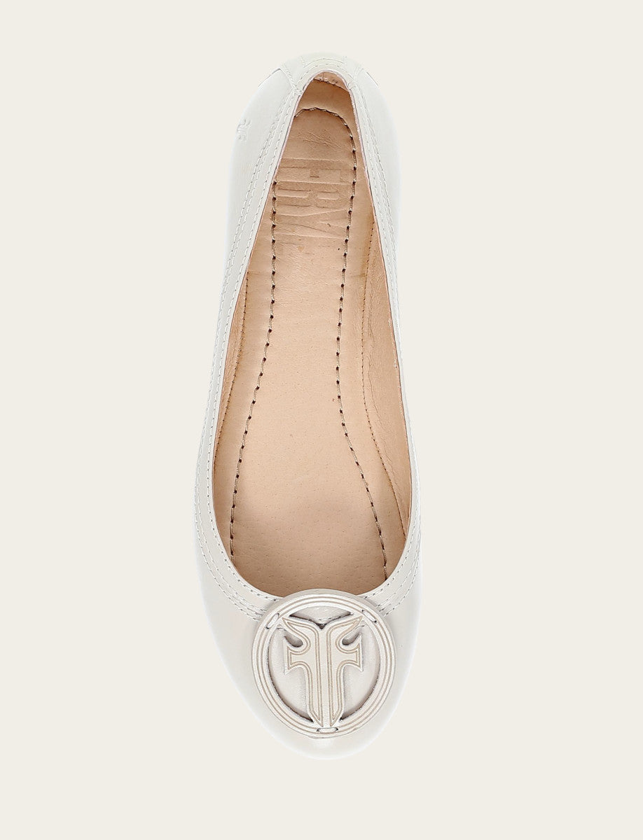 Women's Ivory Carson Logo Ballet Flats - Ivory