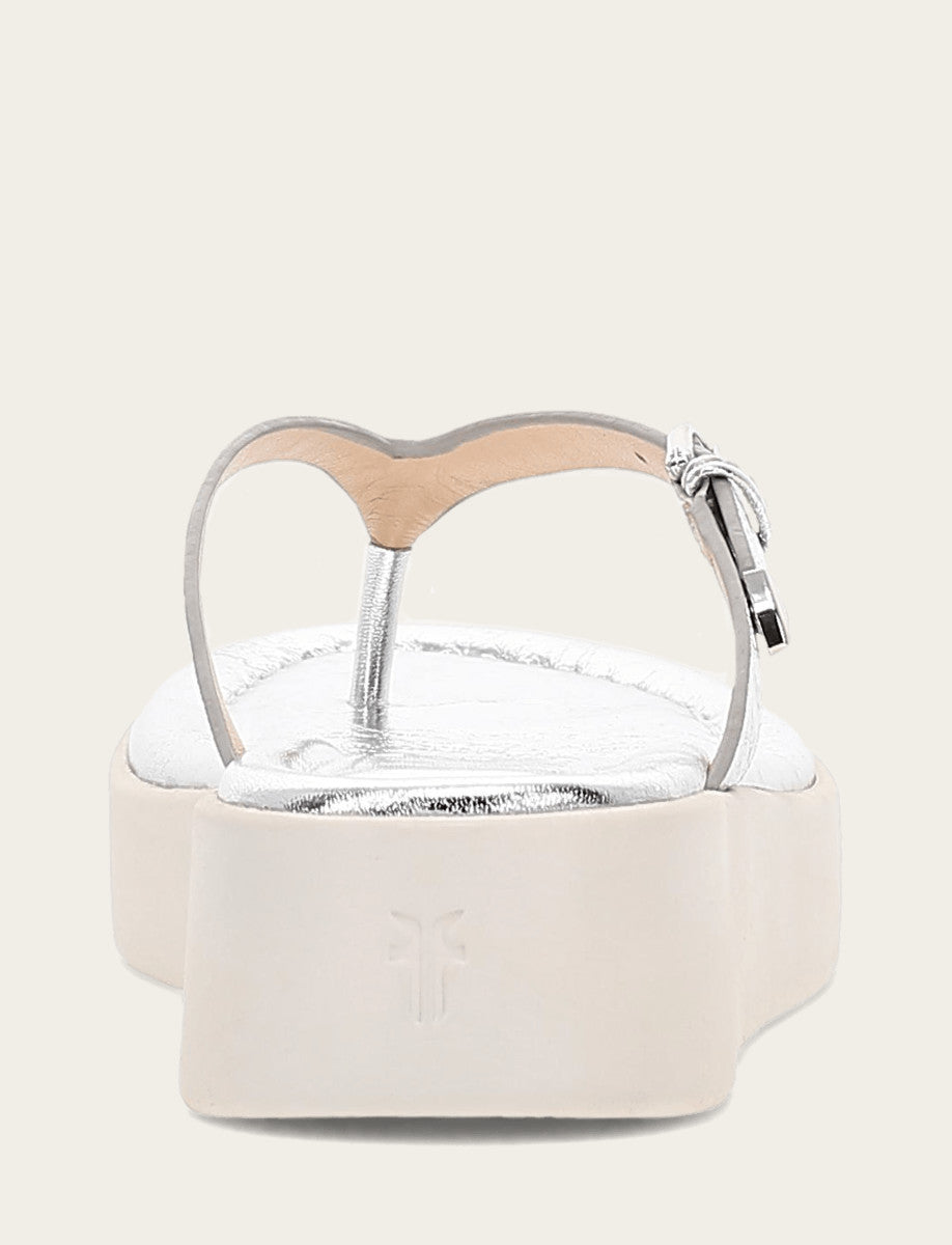 Women's Silver Maya Buckle Thong Sandals - Silver