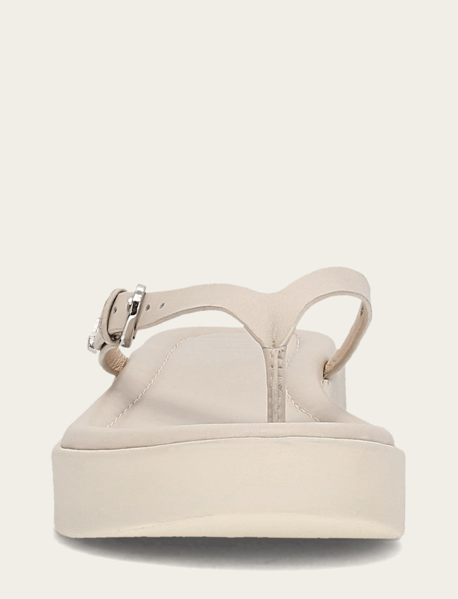 Women's Ivory Maya Buckle Thong Sandals - Ivory