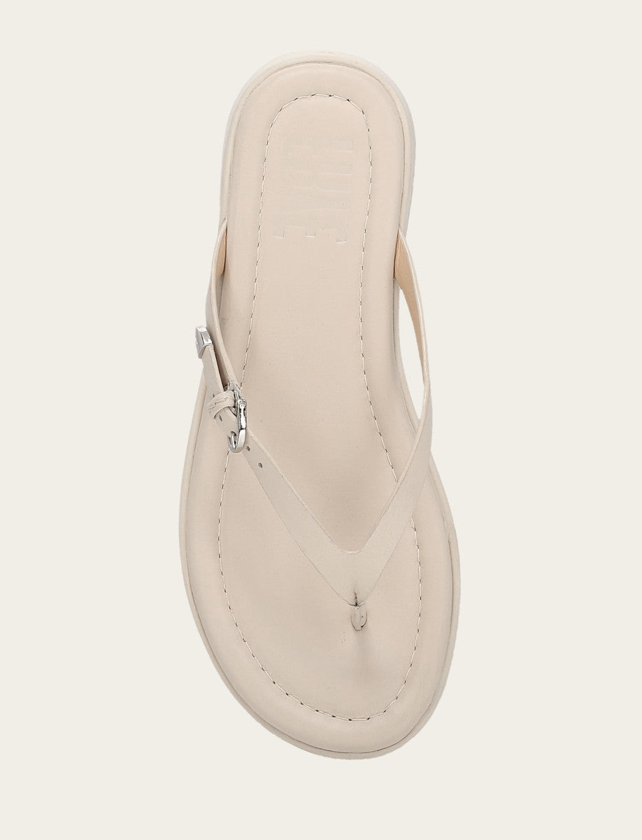 Women's Ivory Maya Buckle Thong Sandals - Ivory