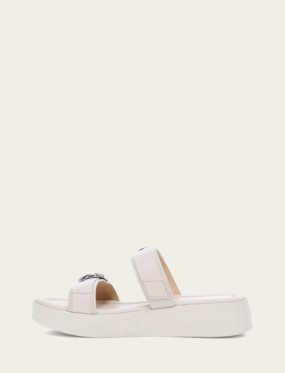 Women's Ivory Maya Buckle Sandals - Ivory