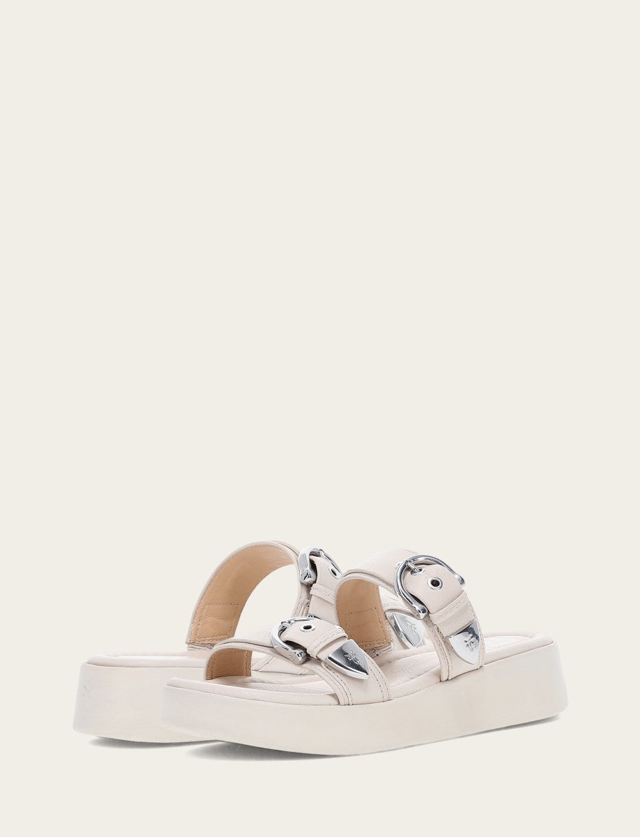 Women's Ivory Maya Buckle Sandals - Ivory