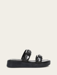Women's Black Maya Buckle Sandals - Black