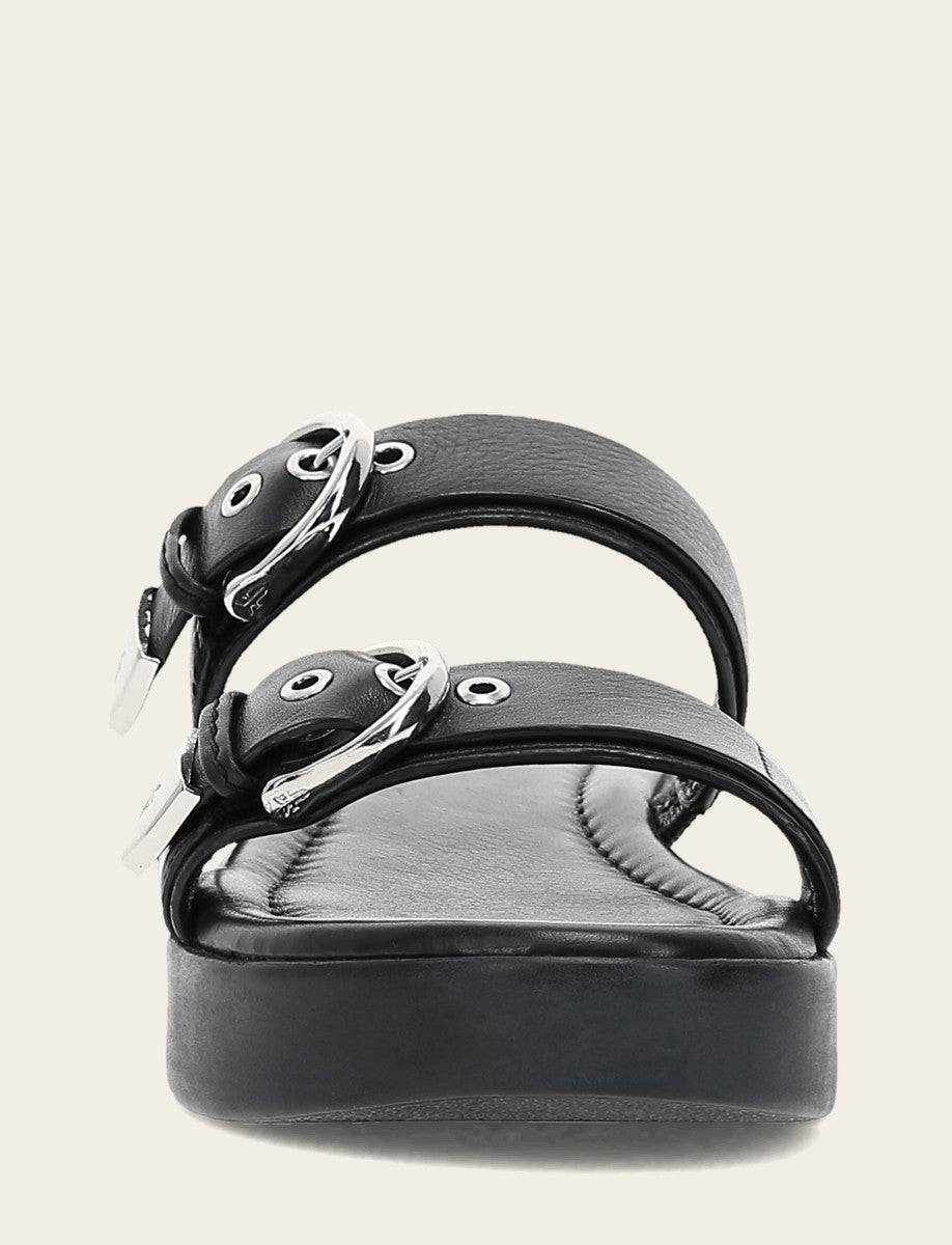 Women's Black Maya Buckle Sandals - Black
