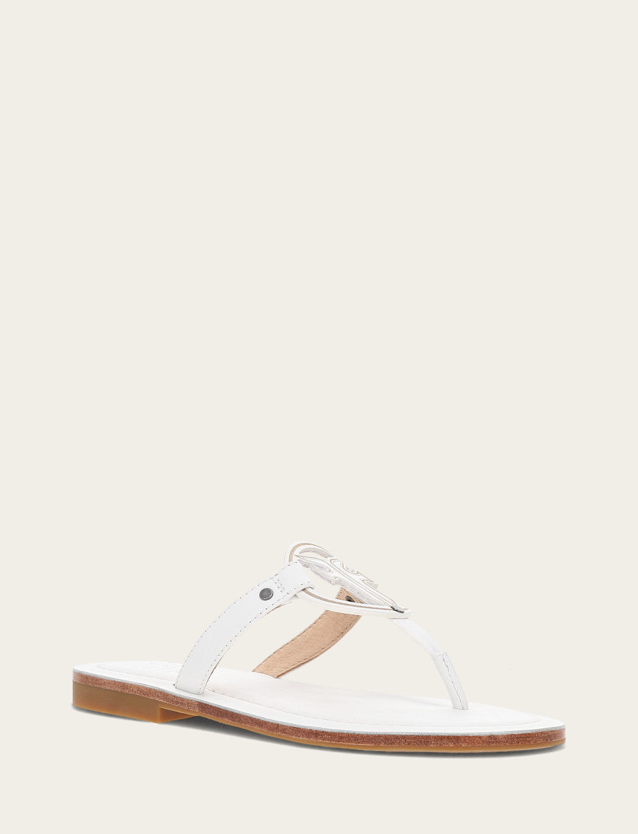 Women's White Taylor Logo Sandals - White