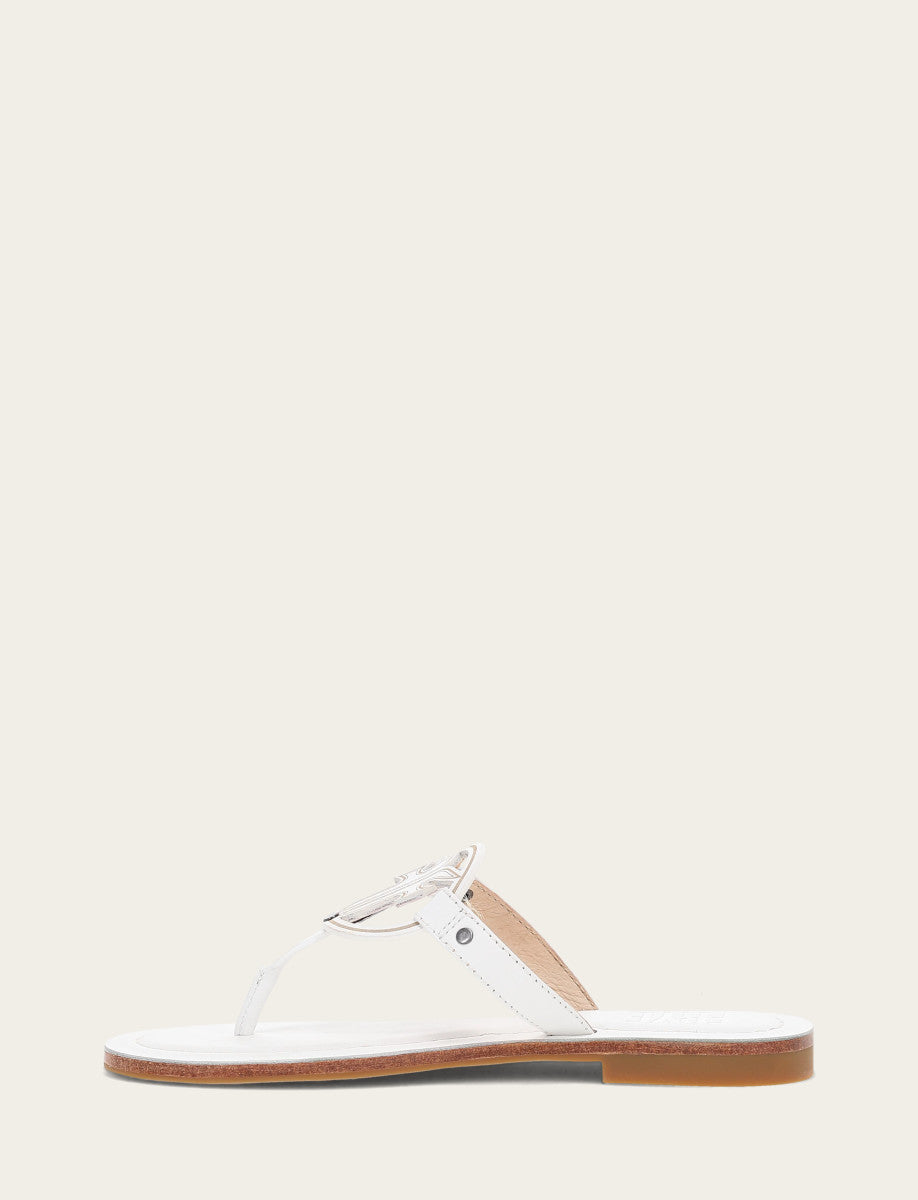 Women's White Taylor Logo Sandals - White