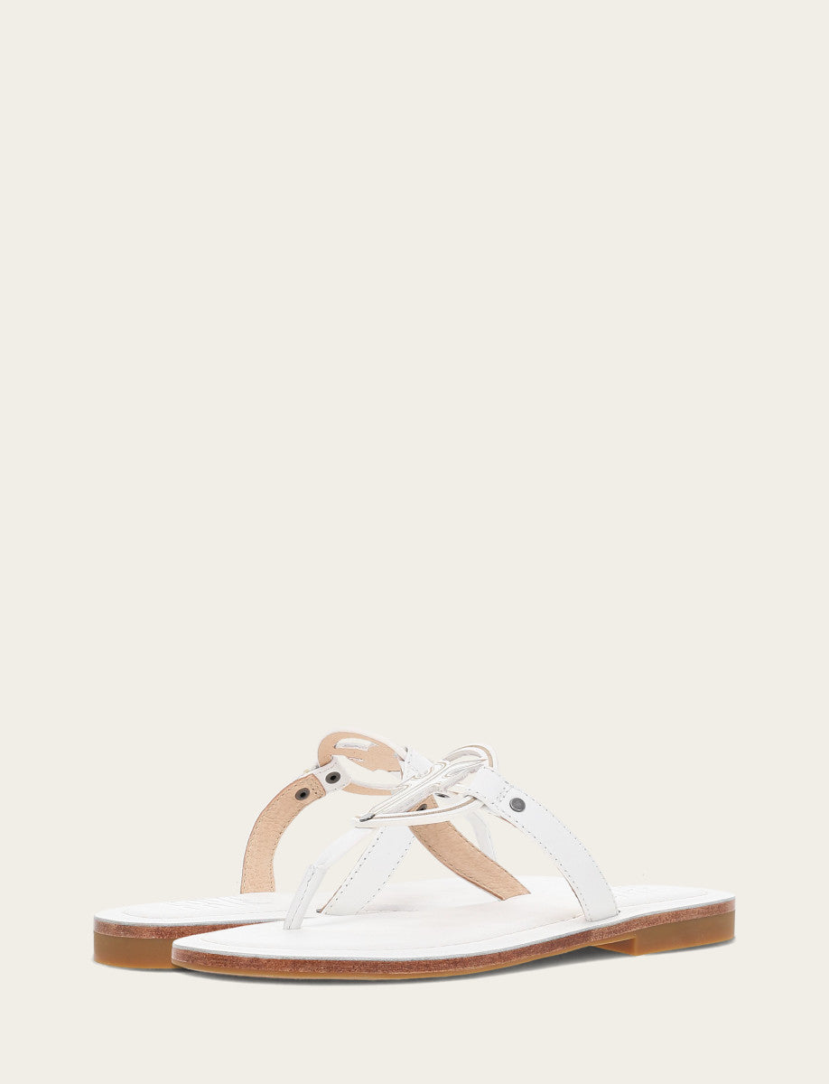 Women's White Taylor Logo Sandals - White