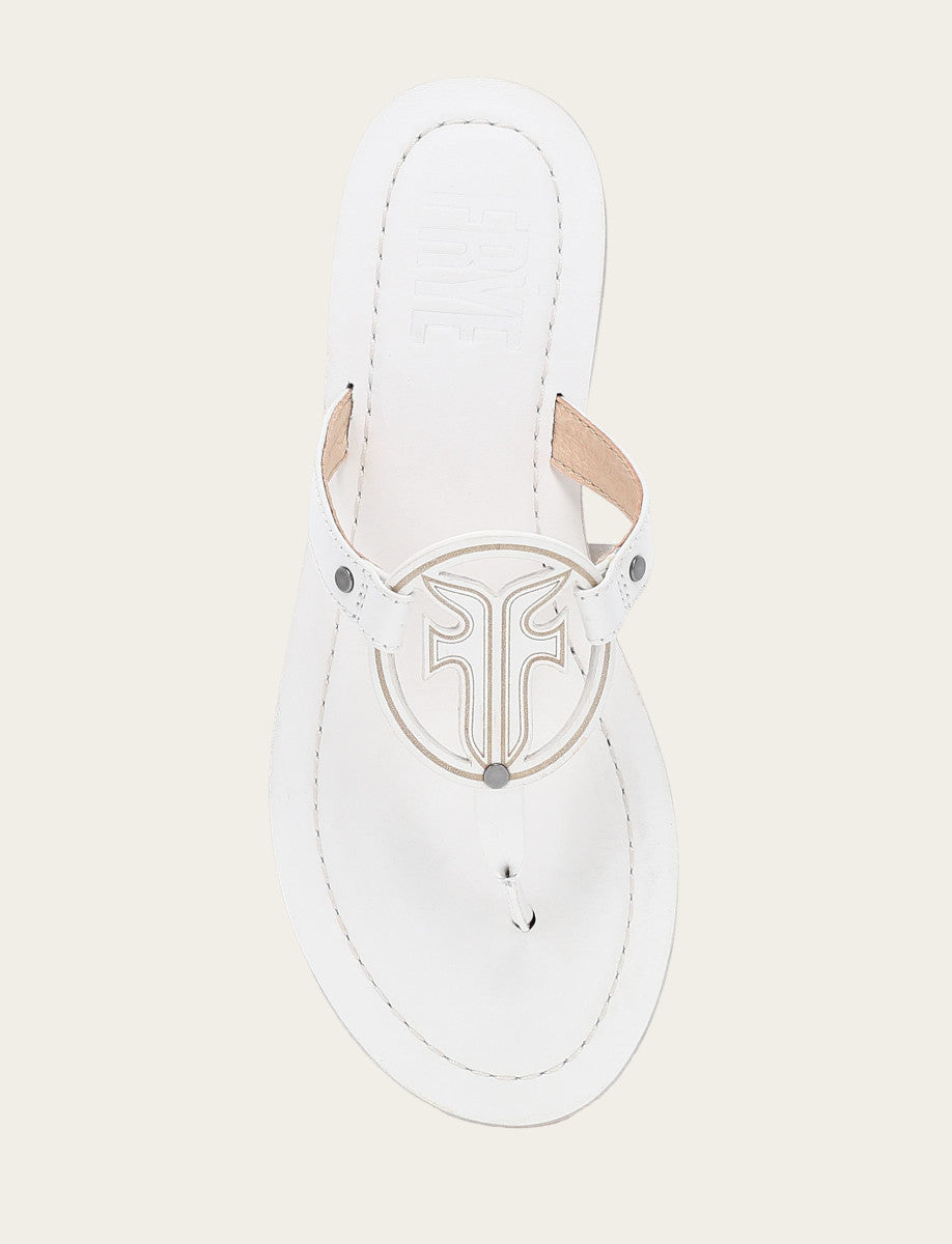 Women's White Taylor Logo Sandals - White