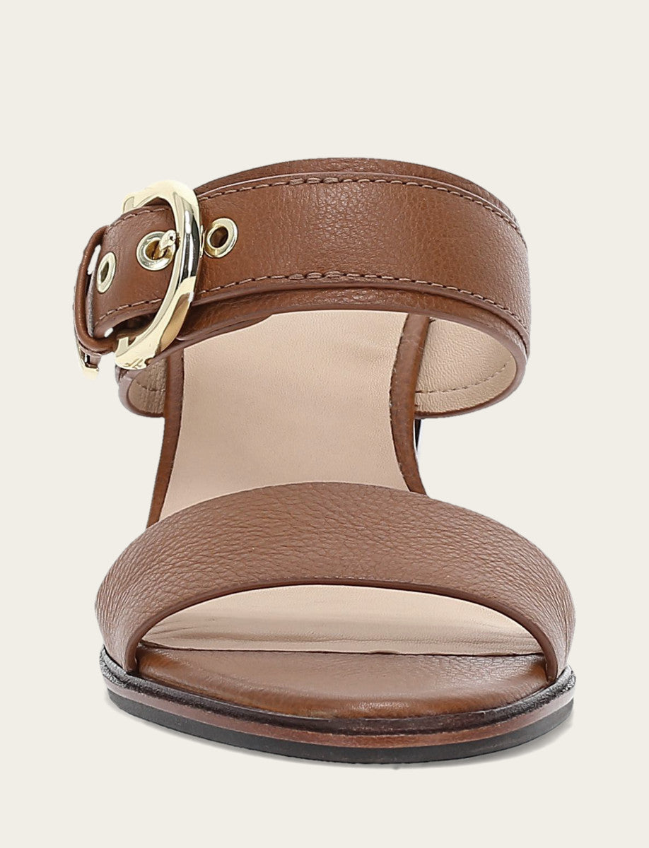 Women's Dark Latte Stella Buckle Slide Sandals - Dark Latte