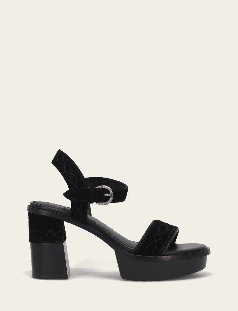 Women’s Black Pipa Woodstock Sandals - Black