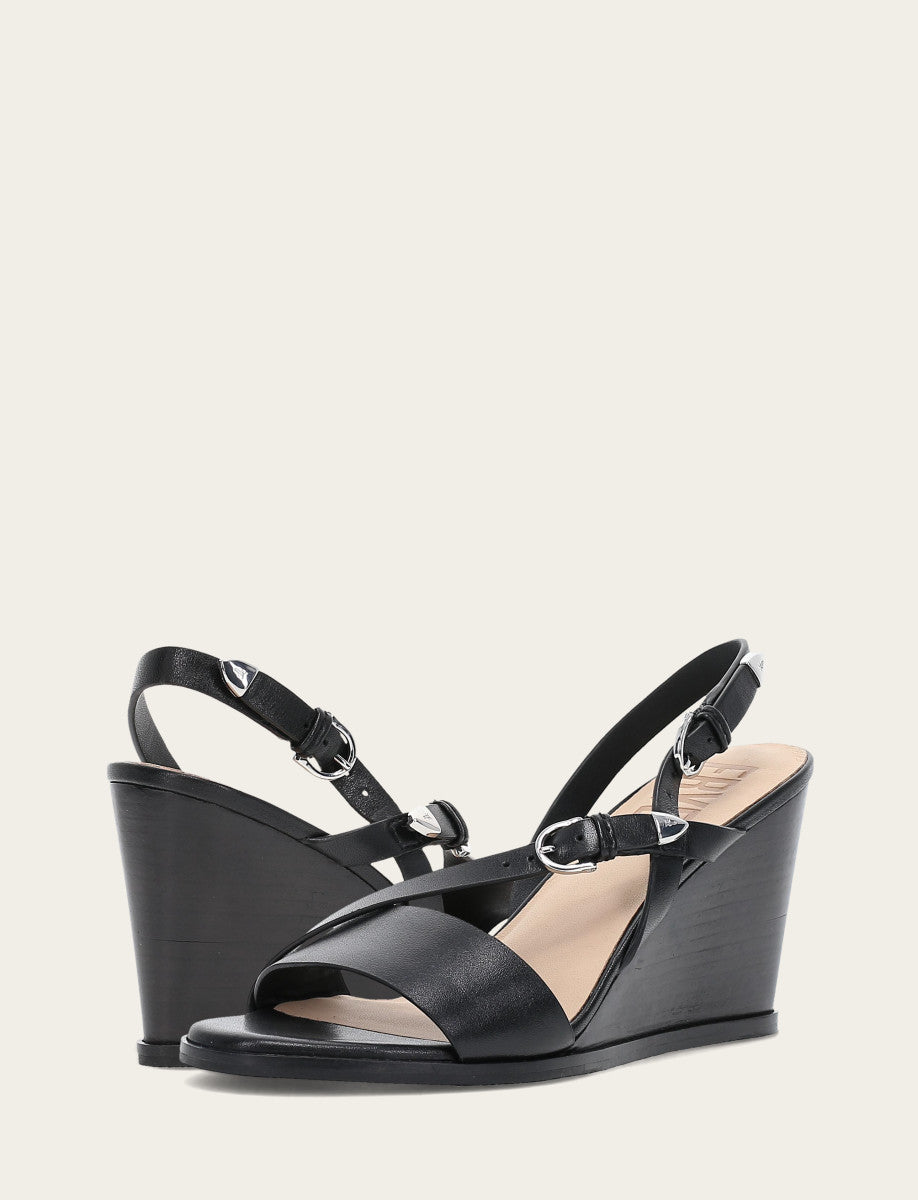 Women's Black Rachel Buckle Sandals - Black