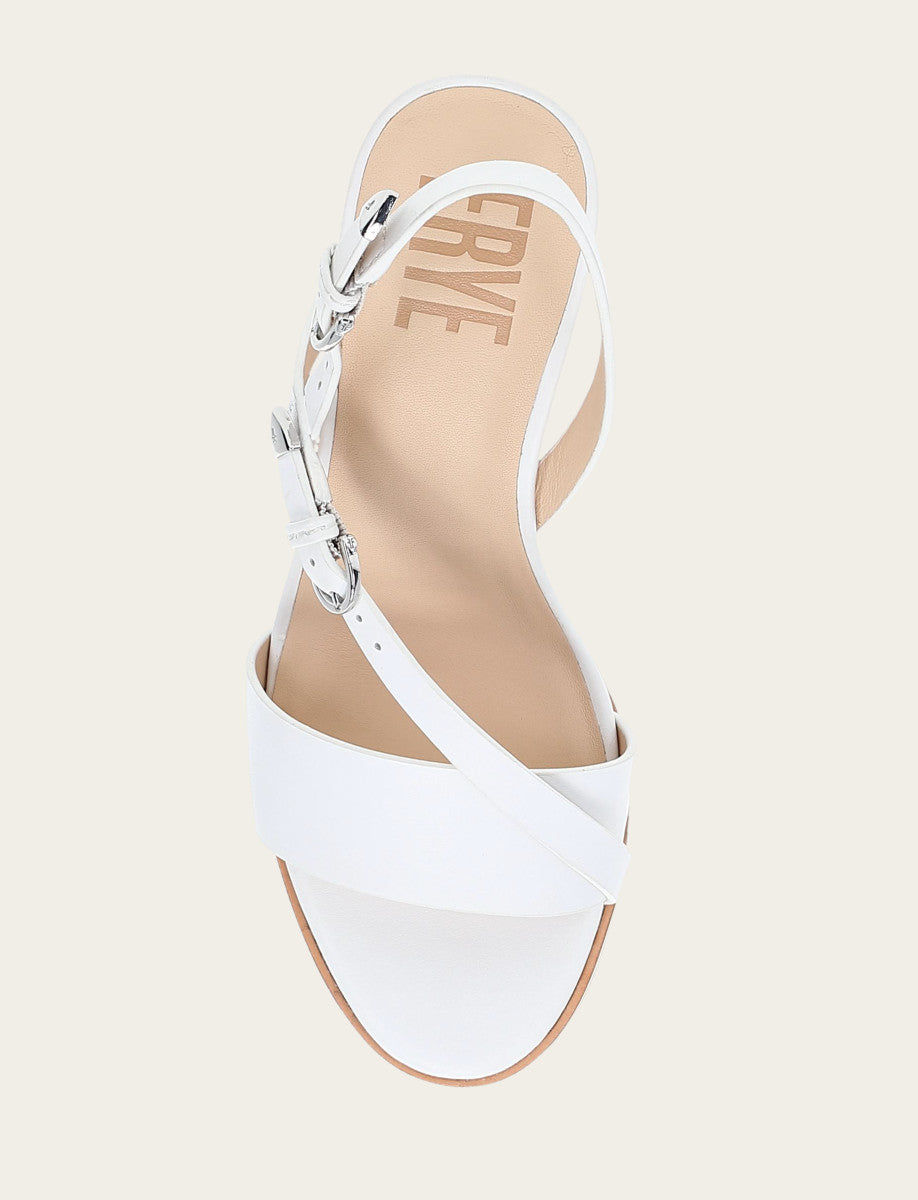 Women's White Rachel Buckle Sandals - White