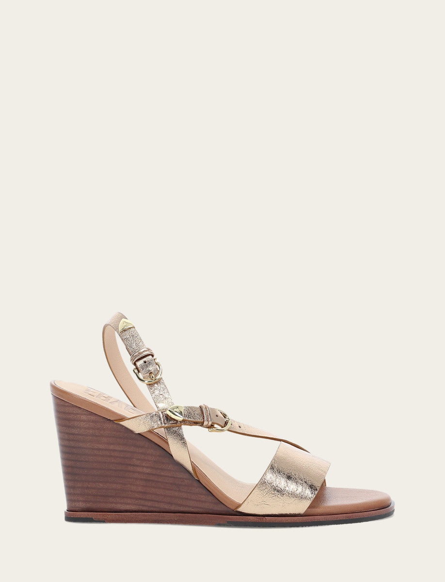 Women's Dark Gold Rachel Buckle Sandals - Dark Gold