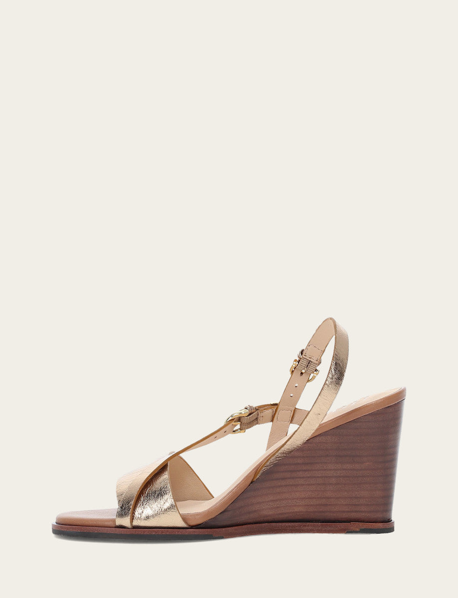 Women's Dark Gold Rachel Buckle Sandals - Dark Gold