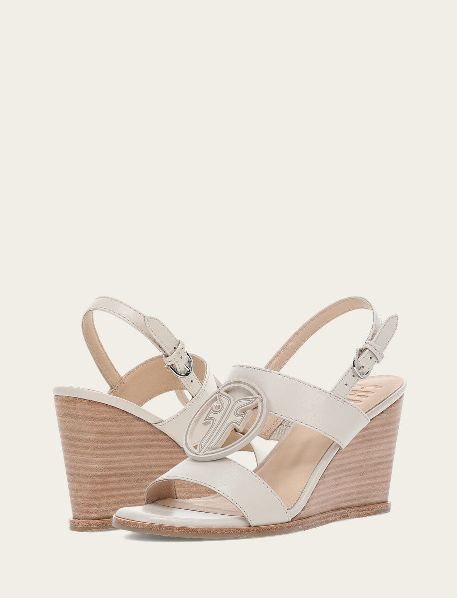 Women's Ivory Rachel Logo Sandals - Ivory