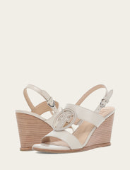 Women's Ivory Rachel Logo Sandals - Ivory