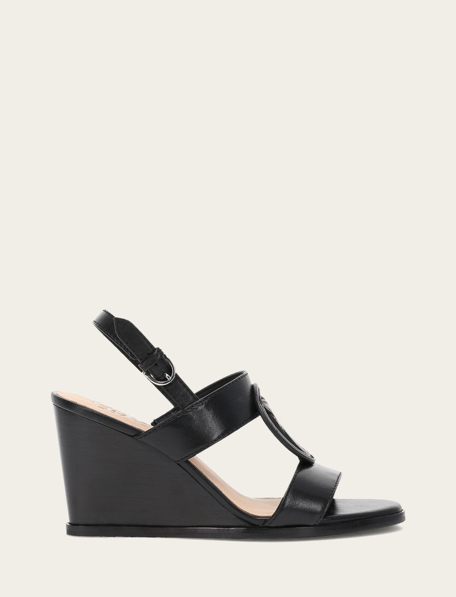 Women's Black Rachel Logo Sandals - Black