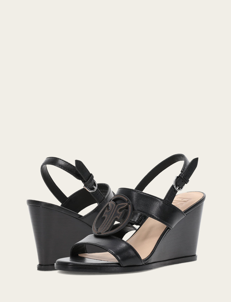 Women's Black Rachel Logo Sandals - Black
