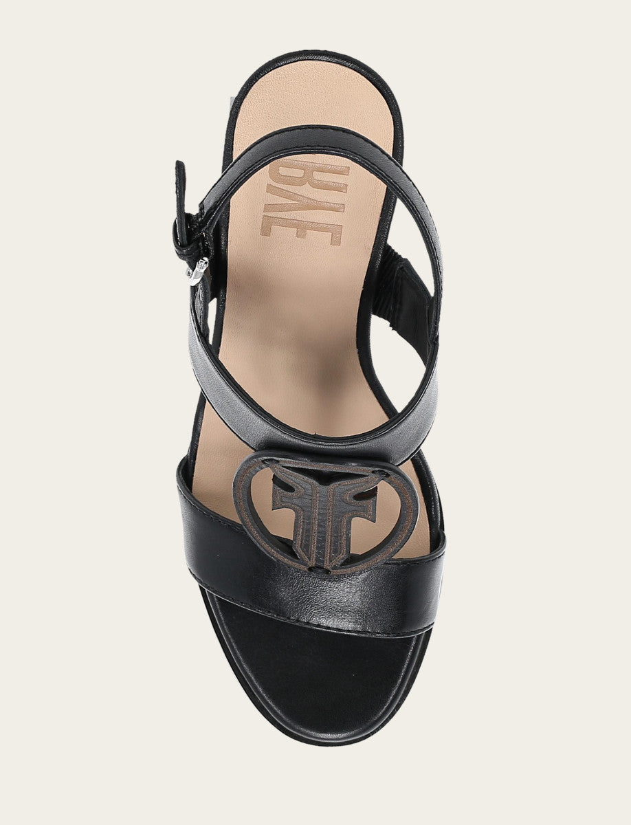 Women's Black Rachel Logo Sandals - Black