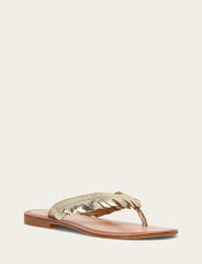 Women's Gold Mirror Ava Fringe Sandals - Gold Mirror