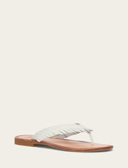 Women's White Ava Fringe Sandals - White