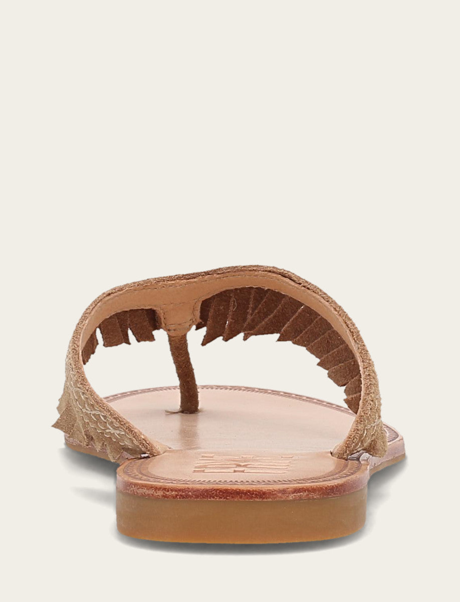 Women's Almond Ava Fringe Sandals - Almond