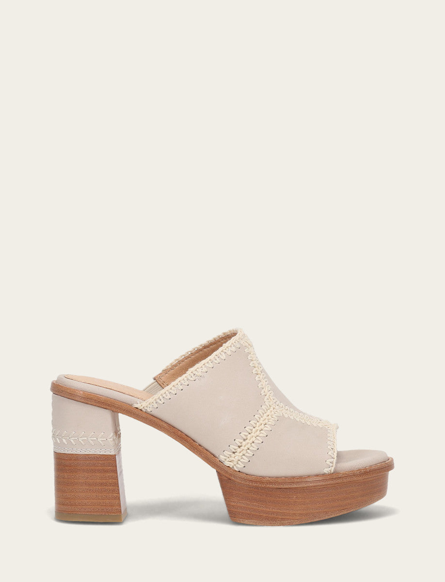 Women's Ivory Pipa Crochet Platform Sandals - Ivory