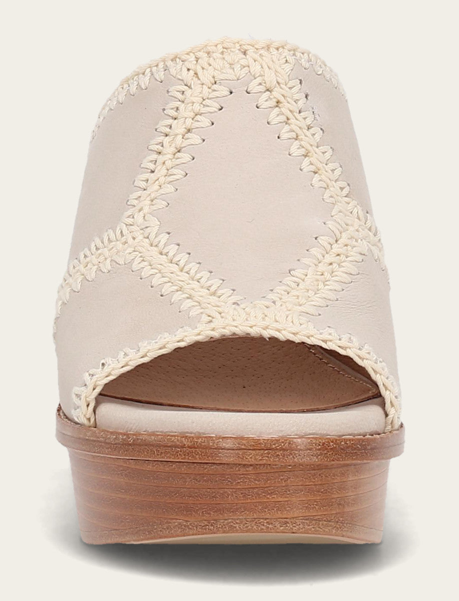 Women's Ivory Pipa Crochet Platform Sandals - Ivory