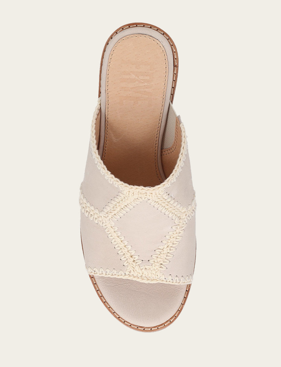 Women's Ivory Pipa Crochet Platform Sandals - Ivory