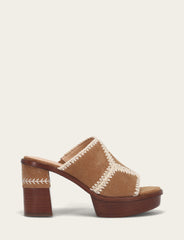 Women's Almond Pipa Crochet Platform Sandals - Almond