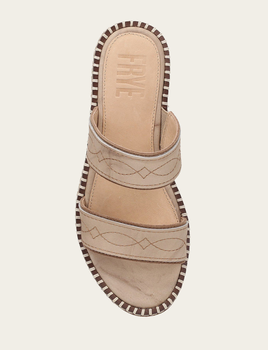 Women's Almond Joy Woodstock 2 Band Platform Slide Sandals - Natural/ Almond