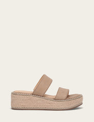 Women's Clay Joy Woodstock 2 Band Platform Slide Sandals - Clay