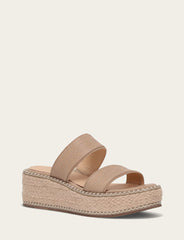 Women's Clay Joy Woodstock 2 Band Platform Slide Sandals - Clay