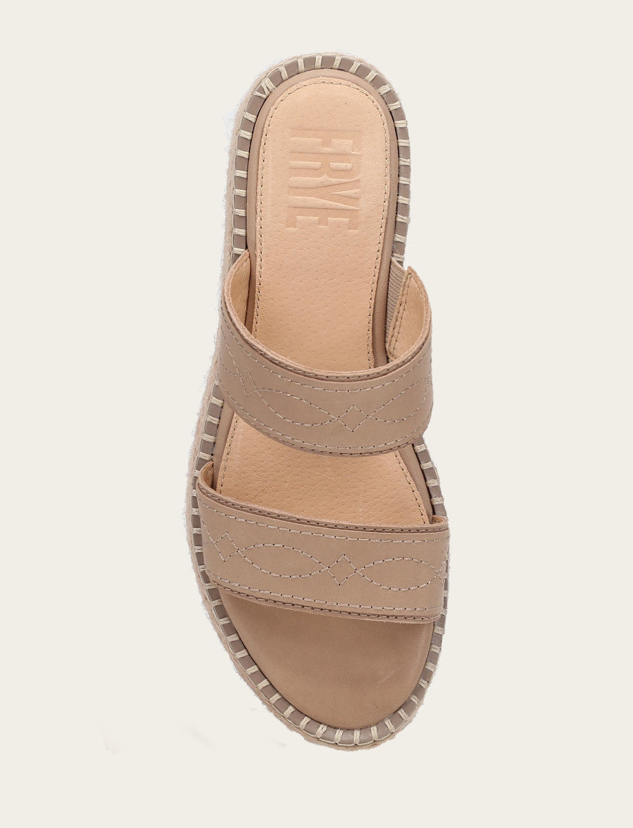 Women's Clay Joy Woodstock 2 Band Platform Slide Sandals - Clay