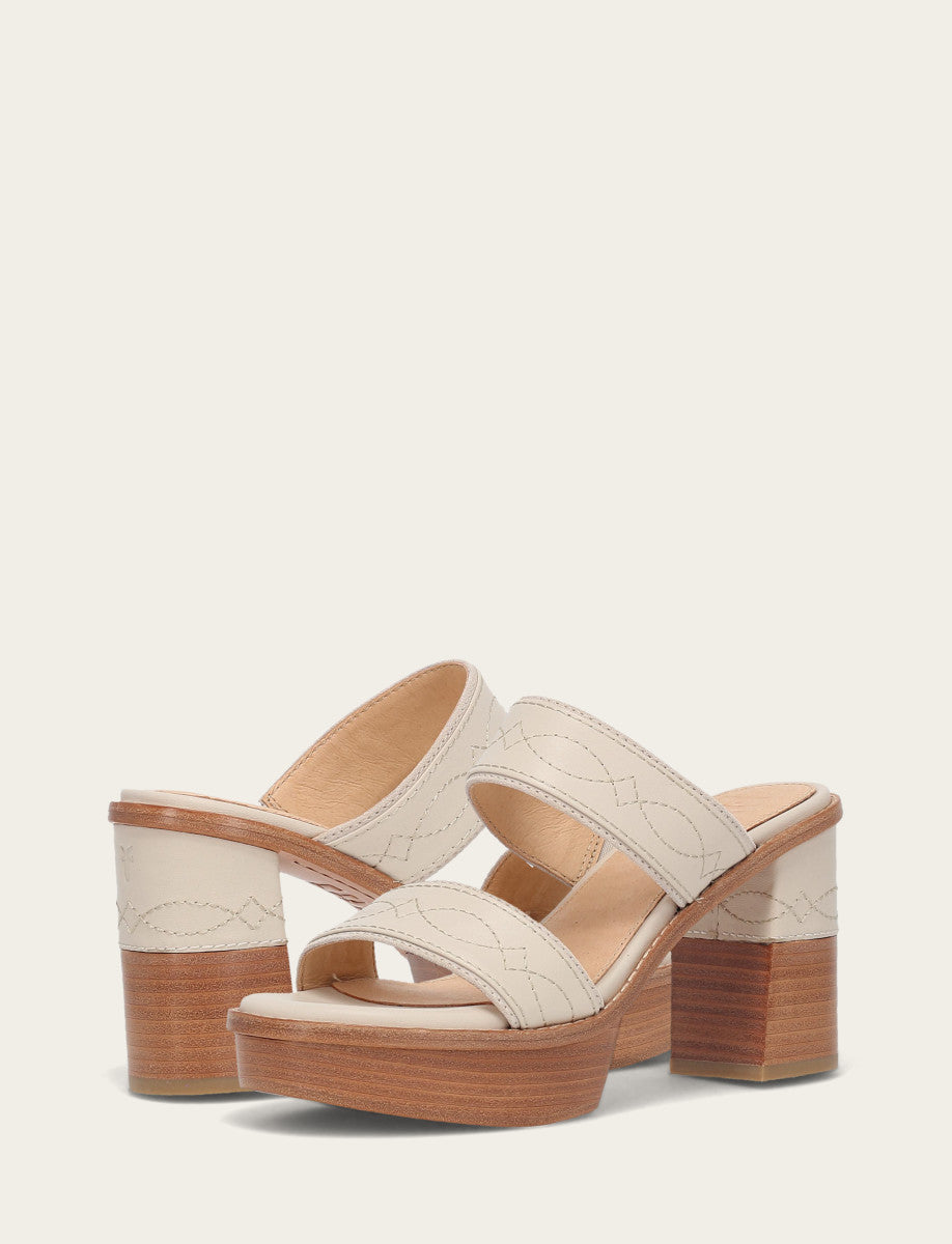 Women's Ivory Pipa Woodstock 2 Band Platform Sandals - Ivory