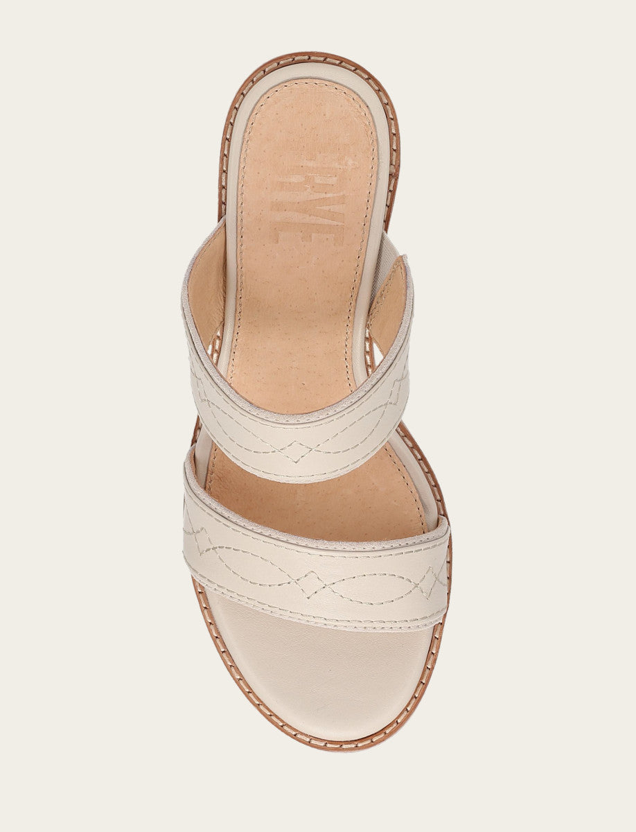 Women's Ivory Pipa Woodstock 2 Band Platform Sandals - Ivory