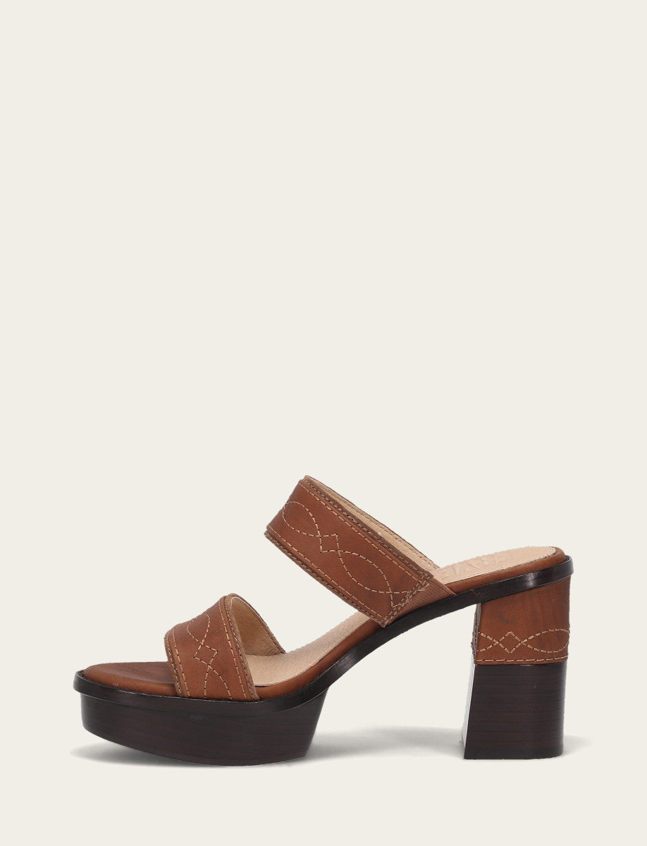 Women's Saddle Pipa Woodstock 2 Band Platform Sandals - Saddle