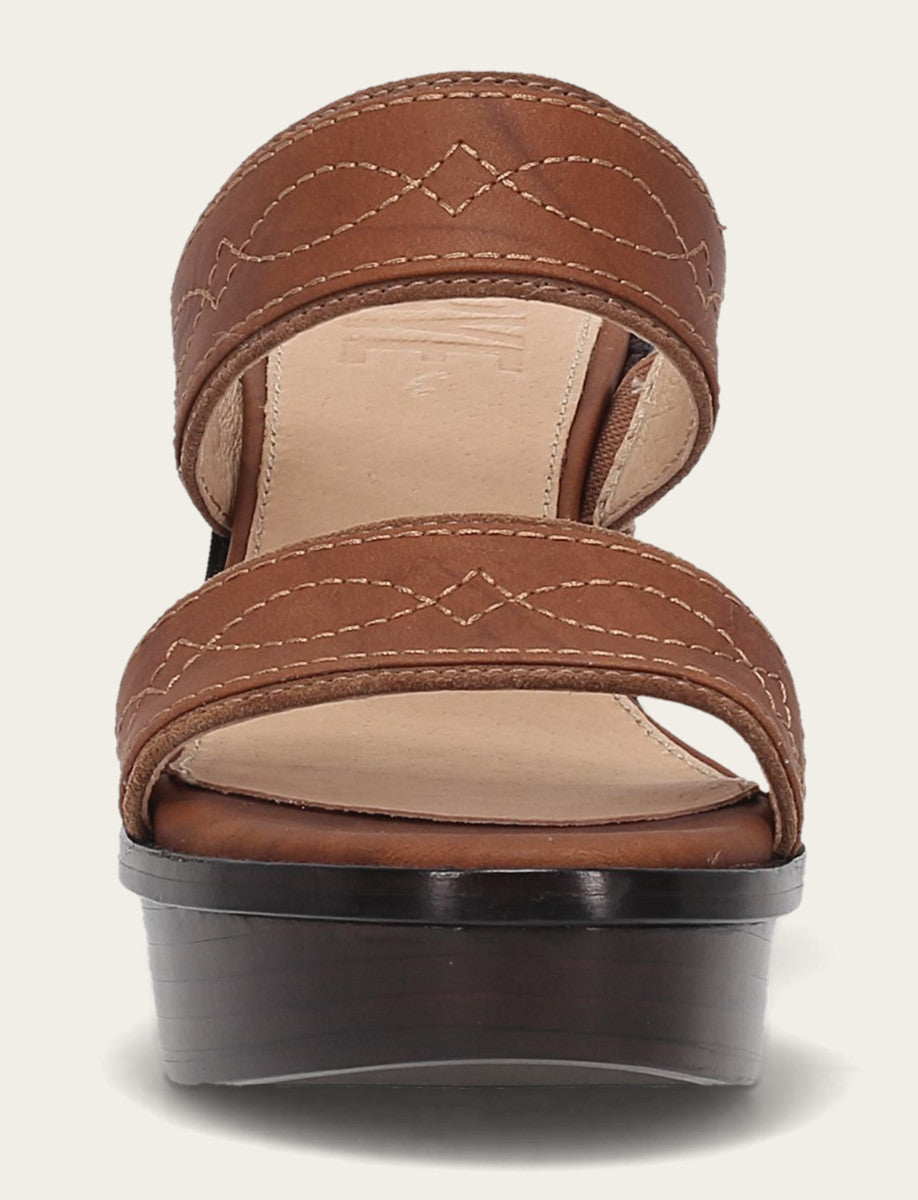 Women's Saddle Pipa Woodstock 2 Band Platform Sandals - Saddle