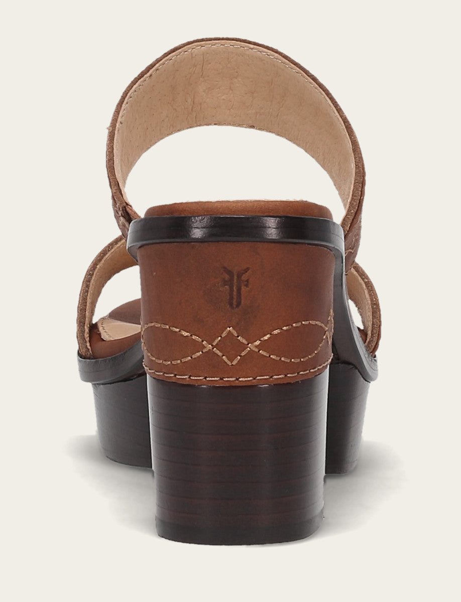 Women's Saddle Pipa Woodstock 2 Band Platform Sandals - Saddle