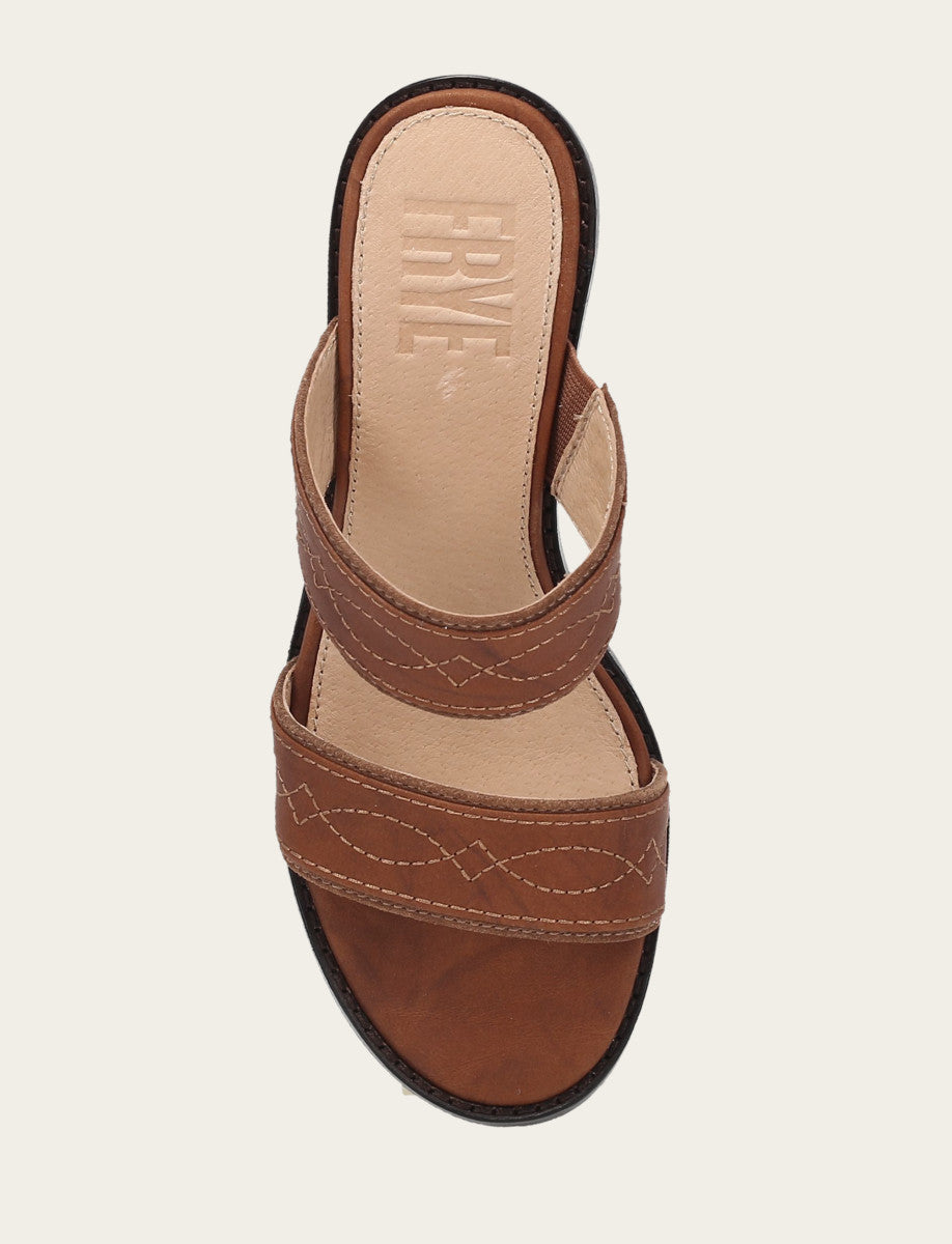 Women's Saddle Pipa Woodstock 2 Band Platform Sandals - Saddle