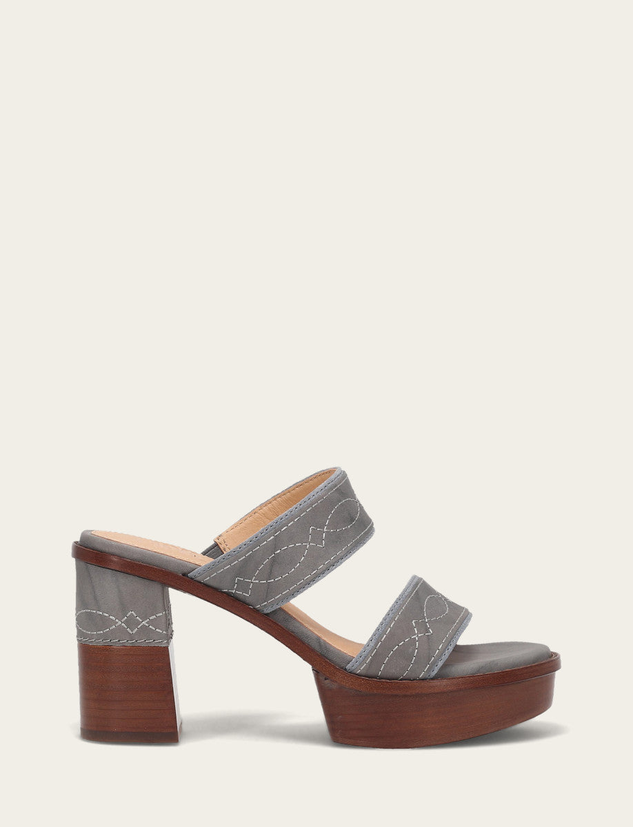 Women's Grey Sky Pipa Woodstock 2 Band Platform Sandals - Grey Sky