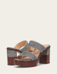 Women's Grey Sky Pipa Woodstock 2 Band Platform Sandals - Grey Sky