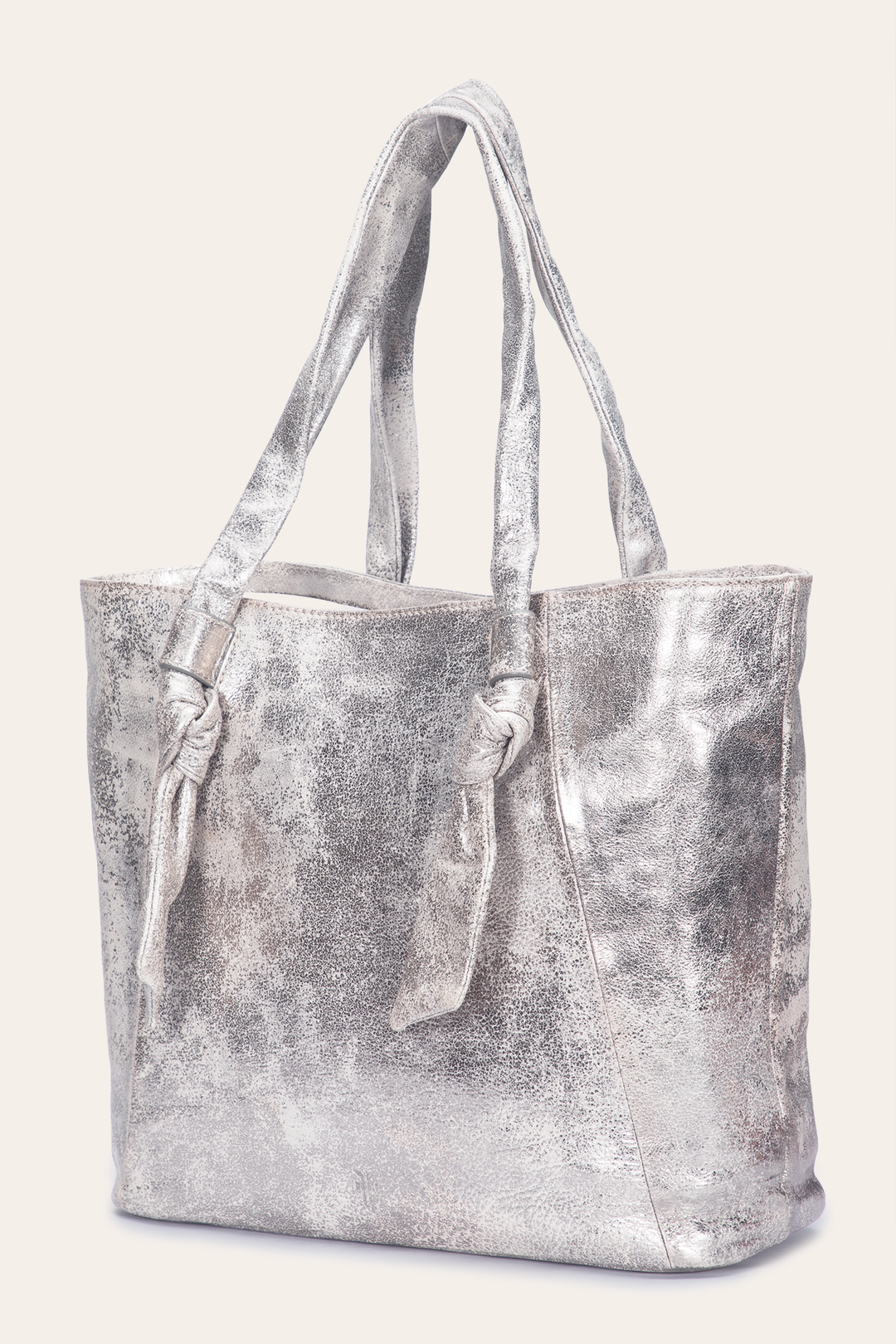 Women's Nora Knotted Tote Bag - Cream Metallic