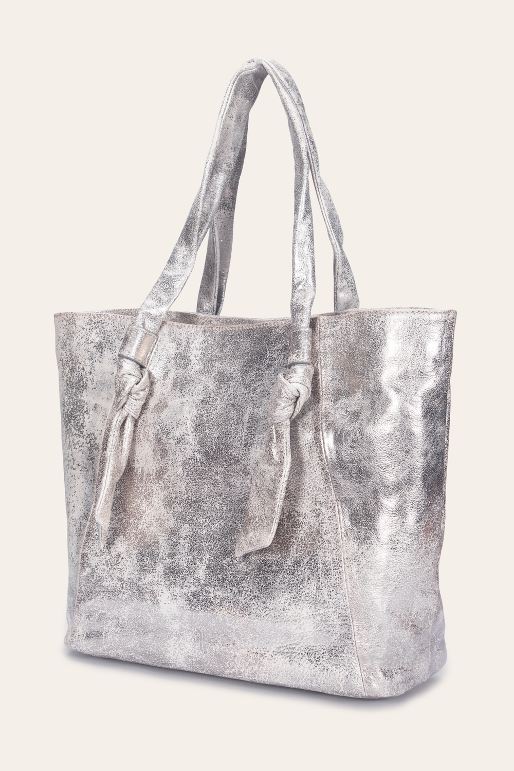 Women's Nora Knotted Tote Bag - Cream Metallic
