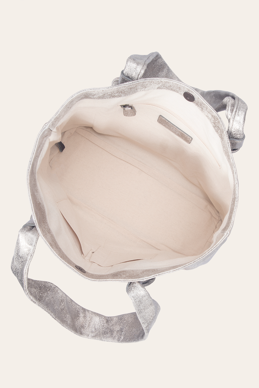 Women's Nora Knotted Tote Bag - Cream Metallic